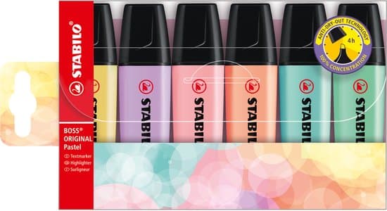 Markeerstiften – 6 kleuren