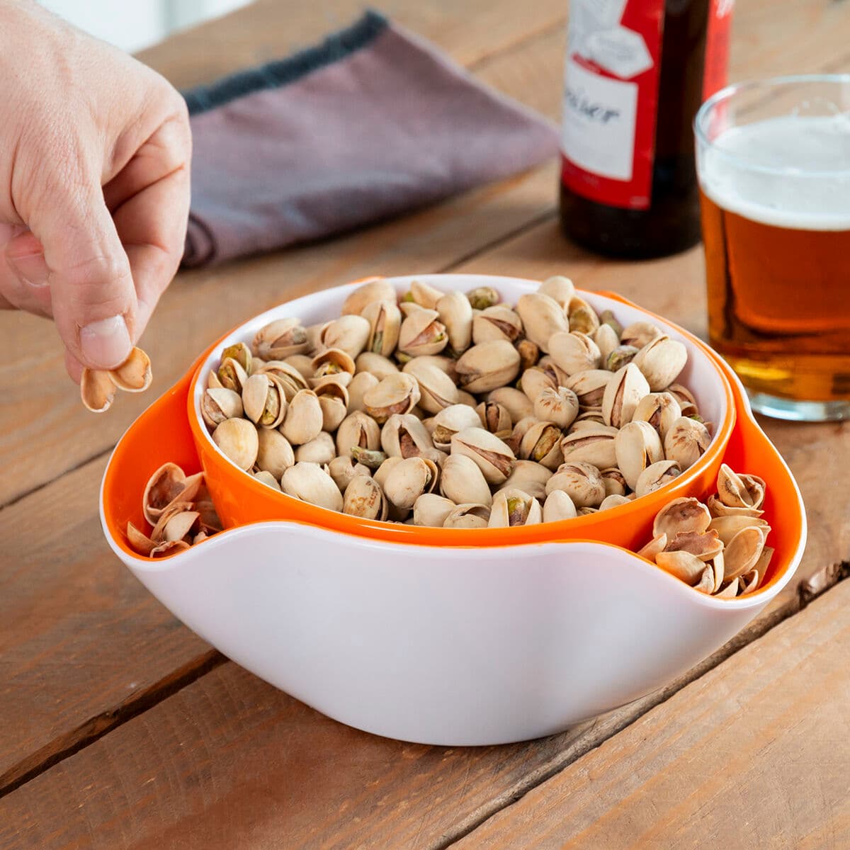 2 in 1 Aperitiefschaaltjes InnovaGoods 2 Onderdelen van QLTY Shop