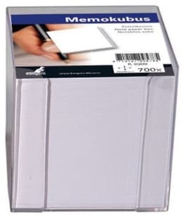 Memoblok 9,5 × 9,5 × 9,5 cm – 700 witte vellen van QLTY Shop