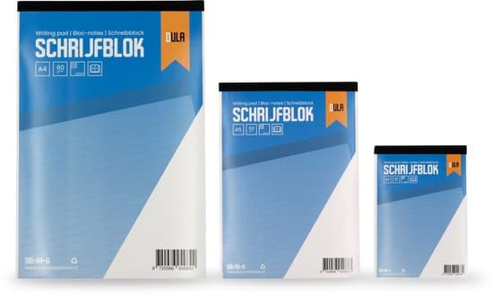 Schrijfblok A5 – gelinieerd van QLTY Shop, afbeelding 1 van 2